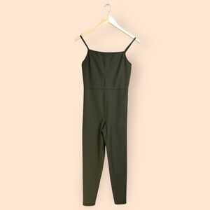 Old Navy Active Powersoft 7/8 Cami Workout Gym Bodysuit Jumpsuit Green Women M
